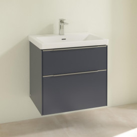 Тумба под раковину Villeroy & Boch Subway 3.0 62,2х57,6 см ДСП/алюминий морской синий C57600VQ