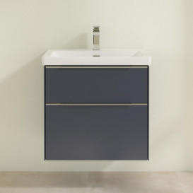 Тумба под раковину Villeroy & Boch Subway 3.0 62,2х57,6 см ДСП/алюминий морской синий C57600VQ