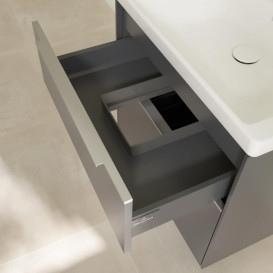 Тумба під раковину Villeroy & Boch Subway 3.0 62,2х57,6 см ДСП/алюміній графіт C57600VR