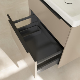 Тумба под раковину Villeroy & Boch Subway 3.0 62,2х57,6 см ДСП/алюминий тауп/черный вулкан C57601VM