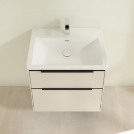 Тумба під раковину Villeroy & Boch Subway 3.0 62,2х57,6 см ДСП/алюміній сірий кашемір/чорний вулкан C57601VN