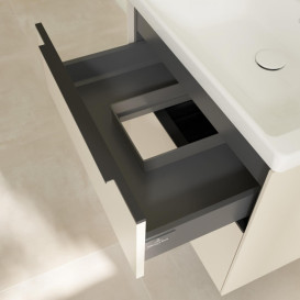 Тумба під раковину Villeroy & Boch Subway 3.0 62,2х57,6 см ДСП/алюміній сірий кашемір/чорний вулкан C57601VN