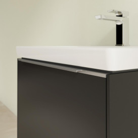 Тумба під раковину Villeroy & Boch Subway 3.0 57,2х42,9 см ДСП/алюміній чорний вулкан C57700VL