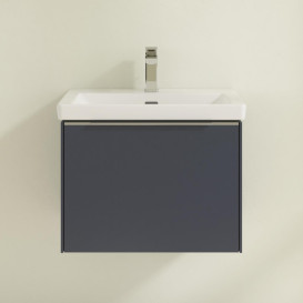 Тумба под раковину Villeroy & Boch Subway 3.0 57,2х42,9 см ДСП/алюминий морской синий C57700VQ