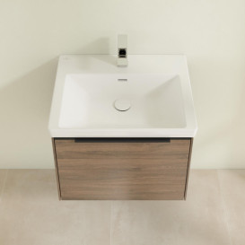 Тумба под раковину Villeroy & Boch Subway 3.0 57,2х42,9 см ДСП/алюминий дуб аризона/черный вулкан C57701VH