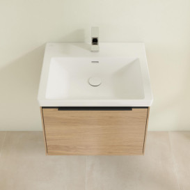 Тумба под раковину Villeroy & Boch Subway 3.0 57,2х42,9 см ДСП/алюминий дуб северный/черный вулкан C57701VJ