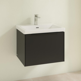 Тумба под раковину Villeroy & Boch Subway 3.0 57,2х42,9 см ДСП/алюминий черный вулкан/черный вулкан C57701VL