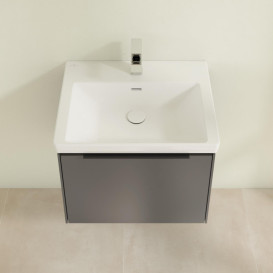 Тумба под раковину Villeroy & Boch Subway 3.0 57,2х42,9 см ДСП/алюминий графит/черный вулкан C57701VR