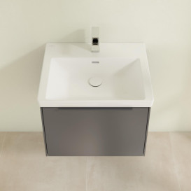 Тумба под раковину Villeroy & Boch Subway 3.0 57,2х42,9 см ДСП/алюминий графит/монохром C57702VR