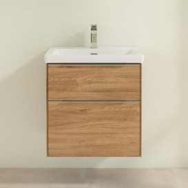 Тумба под раковину Villeroy & Boch Subway 3.0 57,2х57,6 см ДСП/алюминий дуб канзас C57800RH
