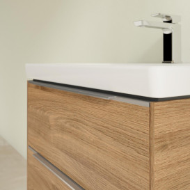 Тумба под раковину Villeroy & Boch Subway 3.0 57,2х57,6 см ДСП/алюминий дуб канзас C57800RH