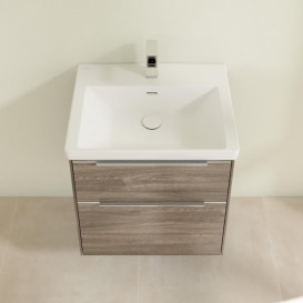 Тумба під раковину Villeroy & Boch Subway 3.0 57,2х57,6 см ДСП/алюміній дуб кам'яний C57800RK