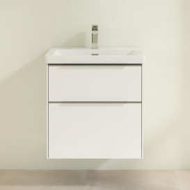 Тумба под раковину Villeroy & Boch Subway 3.0 57,2х57,6 см ДСП/алюминий белый бриллиант C57800VE