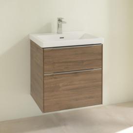 Тумба під раковину Villeroy & Boch Subway 3.0 57,2х57,6 см ДСП/алюміній дуб аризона C57800VH