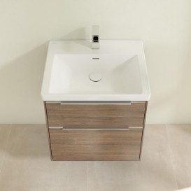 Тумба під раковину Villeroy & Boch Subway 3.0 57,2х57,6 см ДСП/алюміній дуб аризона C57800VH