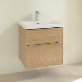Тумба під раковину Villeroy & Boch Subway 3.0 57,2х57,6 см ДСП/алюміній дуб північний C57800VJ