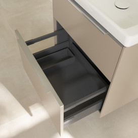 Тумба під раковину Villeroy & Boch Subway 3.0 57,2х57,6 см ДСП/алюміній тауп C57800VM