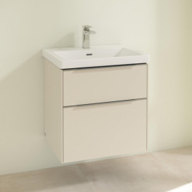 Тумба під раковину Villeroy & Boch Subway 3.0 57,2х57,6 см ДСП/алюміній сірий кашемір C57800VN