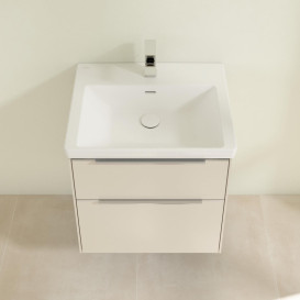 Тумба під раковину Villeroy & Boch Subway 3.0 57,2х57,6 см ДСП/алюміній сірий кашемір C57800VN