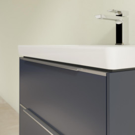 Тумба под раковину Villeroy & Boch Subway 3.0 57,2х57,6 см ДСП/алюминий морской синий C57800VQ