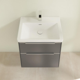 Тумба под раковину Villeroy & Boch Subway 3.0 57,2х57,6 см ДСП/алюминий графит C57800VR