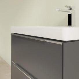 Тумба под раковину Villeroy & Boch Subway 3.0 57,2х57,6 см ДСП/алюминий графит C57800VR