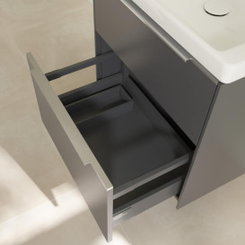 Тумба под раковину Villeroy & Boch Subway 3.0 57,2х57,6 см ДСП/алюминий графит C57800VR