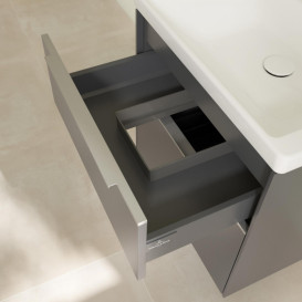 Тумба под раковину Villeroy & Boch Subway 3.0 57,2х57,6 см ДСП/алюминий графит C57800VR