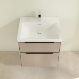 Тумба під раковину Villeroy & Boch Subway 3.0 57,2х57,6 см ДСП/алюміній тауп/чорний вулкан C57801VM