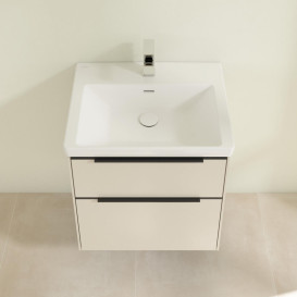 Тумба под раковину Villeroy & Boch Subway 3.0 57,2х57,6 см ДСП/алюминий серый кашемир/черный вулкан C57801VN