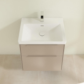 Тумба под раковину Villeroy & Boch Subway 3.0 57,2х57,6 см ДСП/алюминий тауп/монохром C57802VM