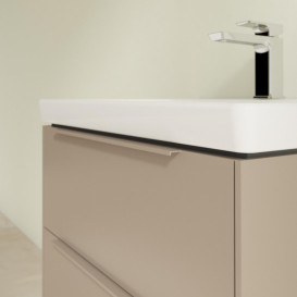 Тумба под раковину Villeroy & Boch Subway 3.0 57,2х57,6 см ДСП/алюминий тауп/монохром C57802VM