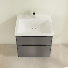 Тумба под раковину Villeroy & Boch Subway 3.0 57,2х57,6 см ДСП/алюминий графит/монохром C57802VR