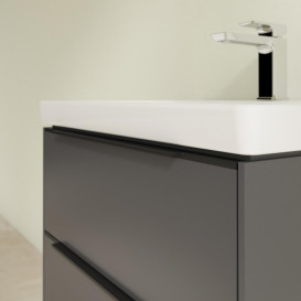 Тумба под раковину Villeroy & Boch Subway 3.0 57,2х57,6 см ДСП/алюминий графит/монохром C57802VR