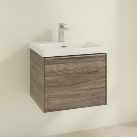 Тумба під раковину Villeroy & Boch Subway 3.0 52,3х42,9 см ДСП/алюміній кам'яний дуб C57900RK