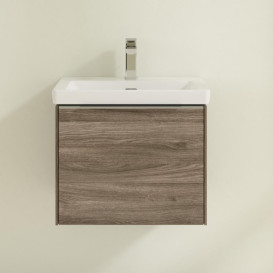 Тумба під раковину Villeroy & Boch Subway 3.0 52,3х42,9 см ДСП/алюміній кам'яний дуб C57900RK