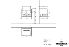 Тумба под раковину Villeroy & Boch Subway 3.0 52,3х42,9 см ДСП/алюминий чистый белый C57900VF