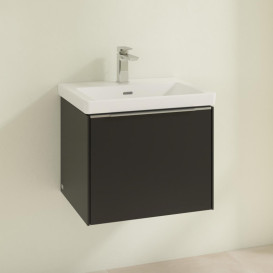 Тумба под раковину Villeroy & Boch Subway 3.0 52,3х42,9 см ДСП/алюминий черный вулкан C57900VL