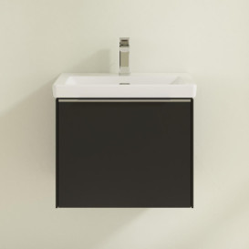 Тумба под раковину Villeroy & Boch Subway 3.0 52,3х42,9 см ДСП/алюминий черный вулкан C57900VL