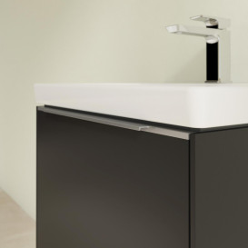 Тумба под раковину Villeroy & Boch Subway 3.0 52,3х42,9 см ДСП/алюминий черный вулкан C57900VL