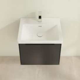 Тумба під раковину Villeroy & Boch Subway 3.0 52,3х42,9 см ДСП/алюміній чорний вулкан/чорний вулкан C57901VL