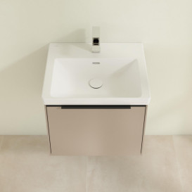 Тумба под раковину Villeroy & Boch Subway 3.0 52,3х42,9 см ДСП/алюминий тауп/черный вулкан C57901VM