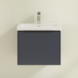 Тумба под раковину Villeroy & Boch Subway 3.0 52,3х42,9 см ДСП/алюминий морской синий/черный вулкан C57901VQ