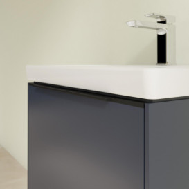 Тумба под раковину Villeroy & Boch Subway 3.0 52,3х42,9 см ДСП/алюминий морской синий/черный вулкан C57901VQ