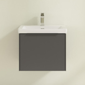 Тумба под раковину Villeroy & Boch Subway 3.0 52,3х42,9 см ДСП/алюминий графит/монохром C57902VR