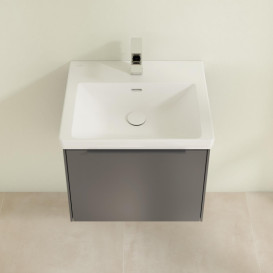 Тумба под раковину Villeroy & Boch Subway 3.0 52,3х42,9 см ДСП/алюминий графит/монохром C57902VR