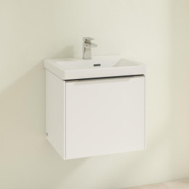 Тумба під раковину Villeroy & Boch Subway 3.0 47,3,х42,9 см ДСП/алюміній білий діамант C58000VE