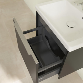 Тумба під раковину Villeroy & Boch Subway 3.0 47,3х42,9 см ДСП/алюміній чорний вулкан C58000VL