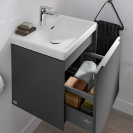 Тумба під раковину Villeroy & Boch Subway 3.0 47,3х42,9 см ДСП/алюміній графіт C58000VR