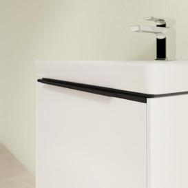 Тумба под раковину Villeroy & Boch Subway 3.0 47,3х42,9 см ДСП/алюминий чистый белый/черный вулкан C58001VF